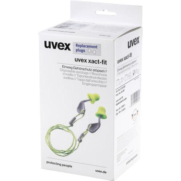 Uvex Xact-Fit Corded Ear Plugs (SLC80 22dB, Class 4)