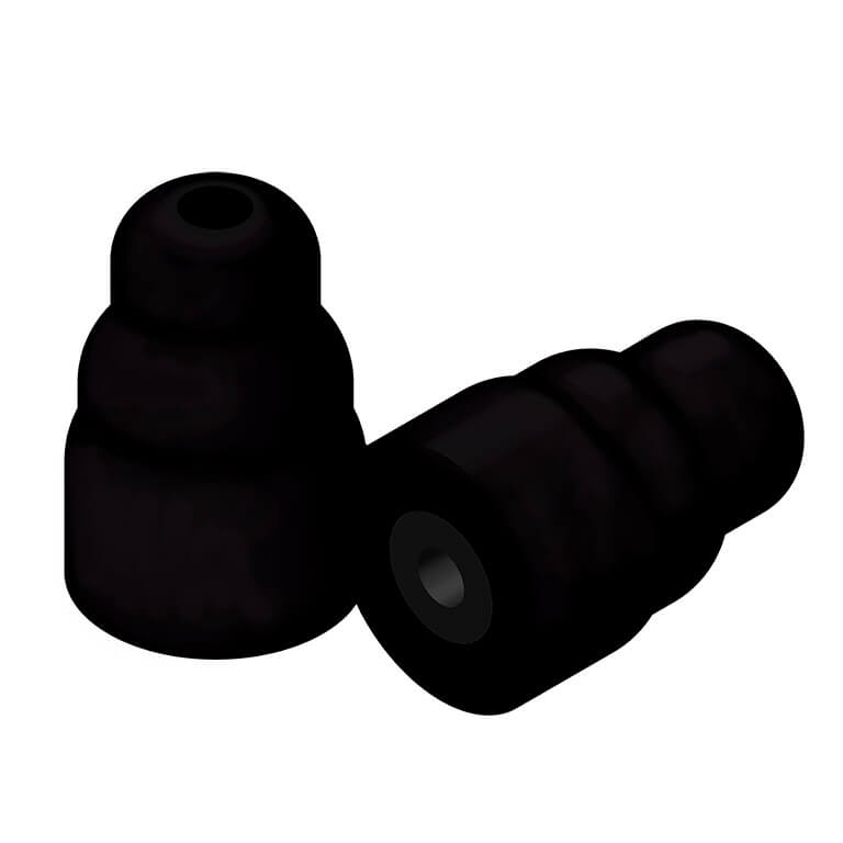 Plugfones ComforTiered™ Replacement Foam Ear Plug Tips (NRR 29 | Five Pairs)