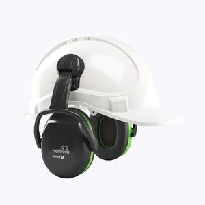 Hellberg® Secure S1C Green Helmet Mount Earmuffs (SLC80 25dB, Class 4)