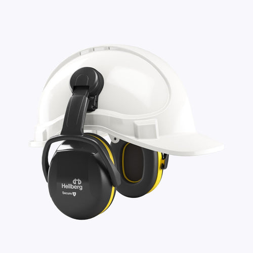Hellberg® Secure S2C Yellow Helmet Mount Earmuffs (SLC80 28dB, Class 5)
