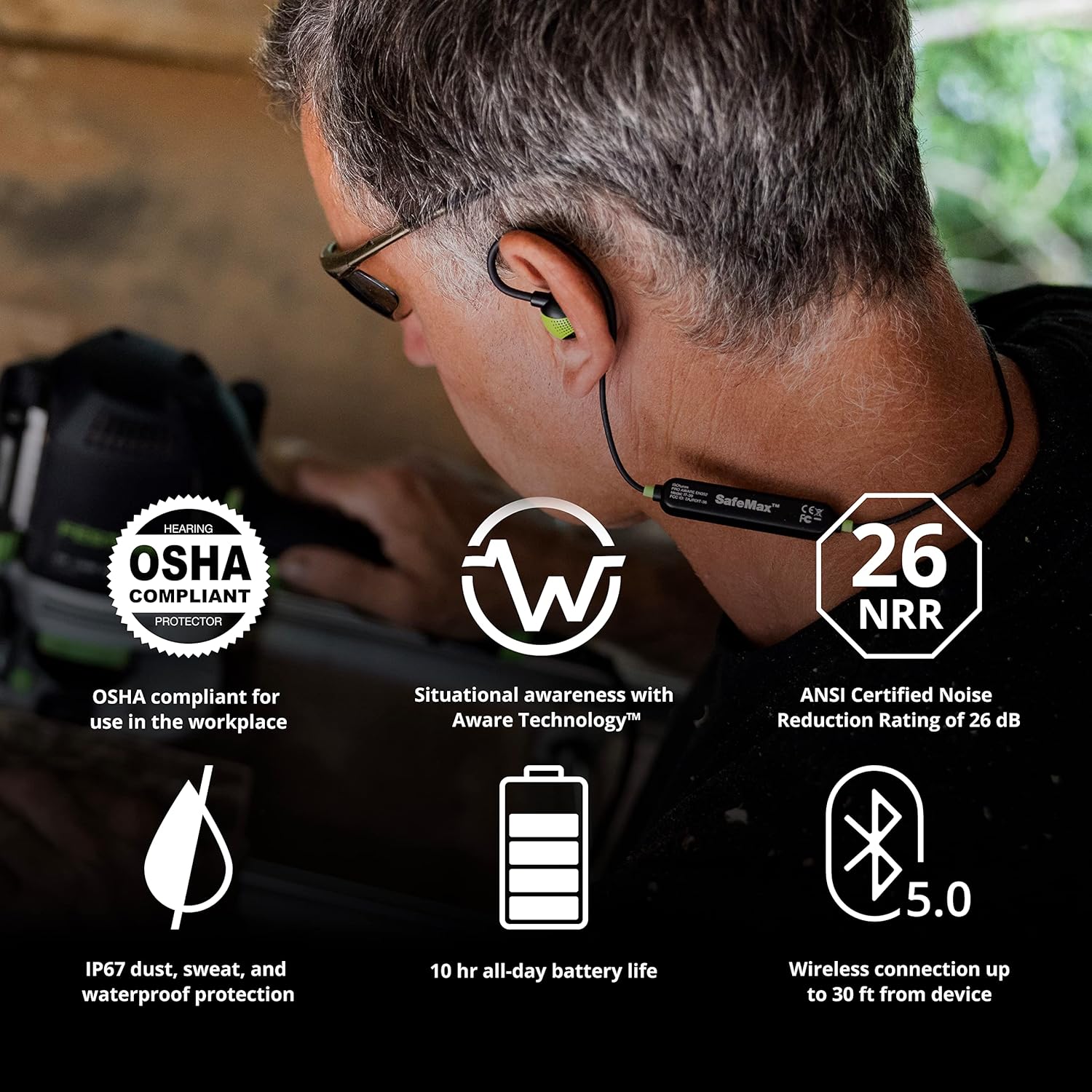 ISOtunes PRO Aware Bluetooth Ear Plugs (NRR 26)