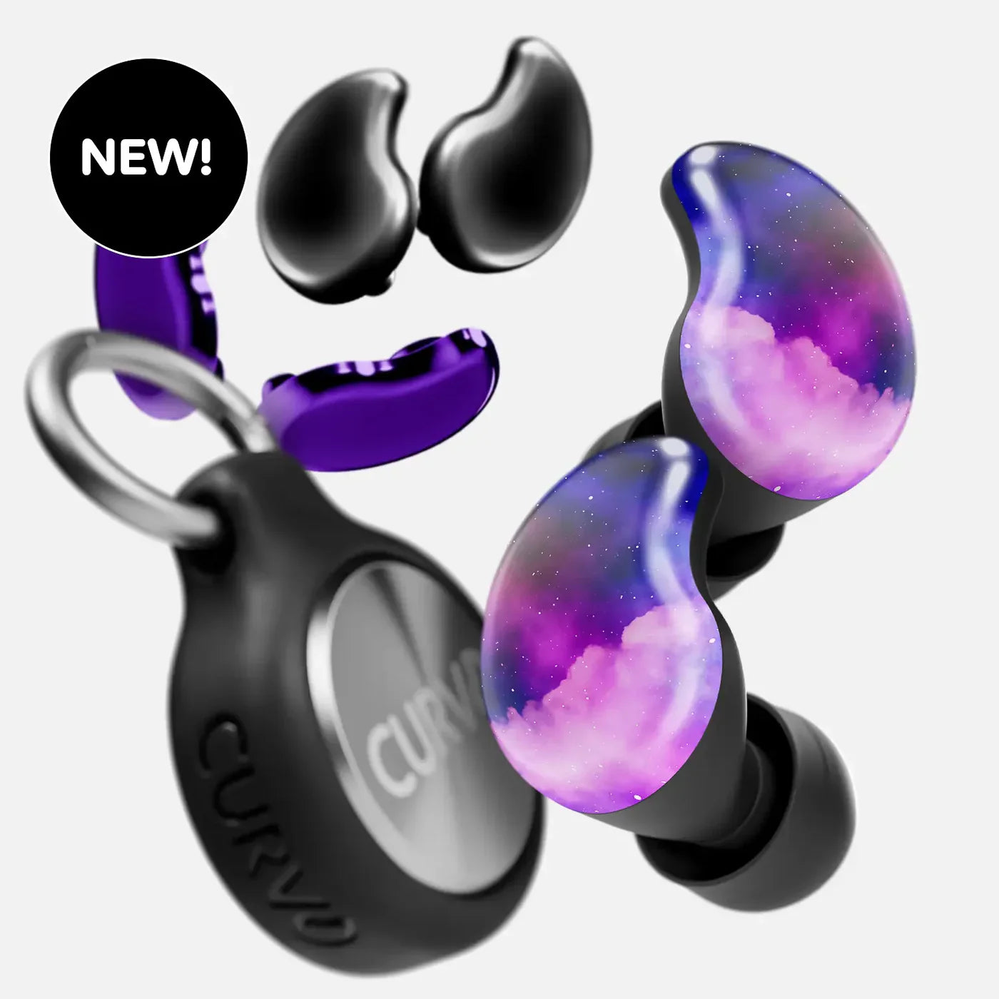 CURVD CLIQ™ Earplugs With Swappable Covers