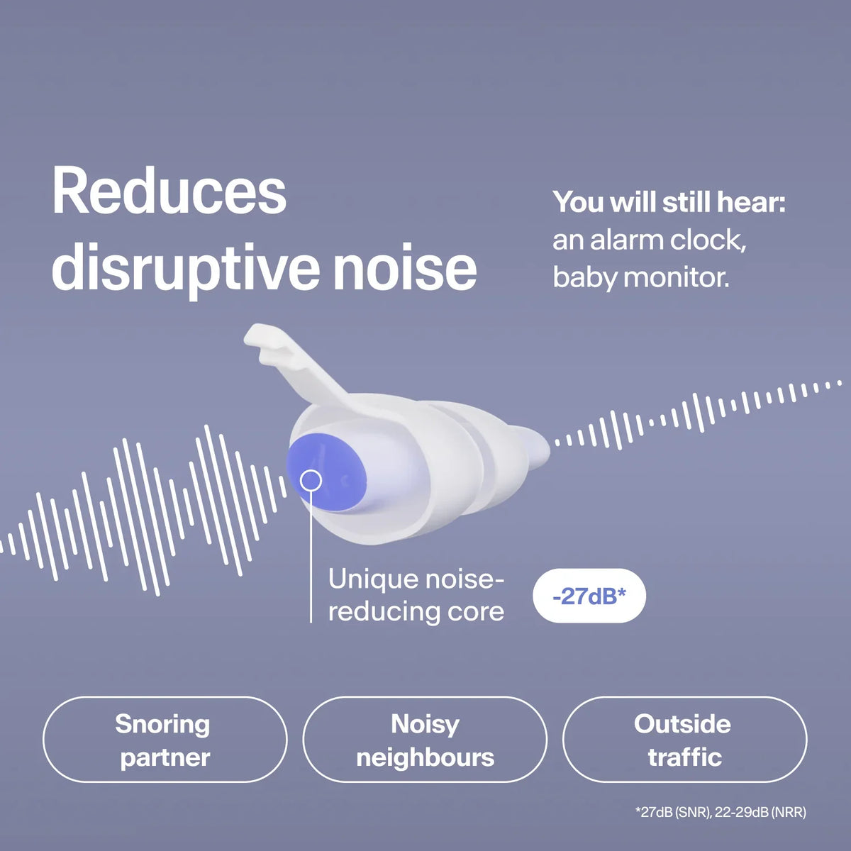 Alpine SleepDeep Reusable Sleeping Earplugs