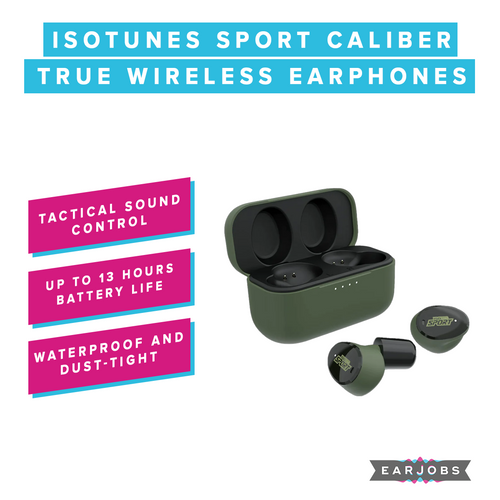 ISOtunes Sport CALIBER True Wireless Earphones w/ Bluetooth (NRR 25)