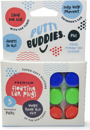 Putty Buddies™ Floating Swimming Ear Plugs for Kids (3 Pair Pack)