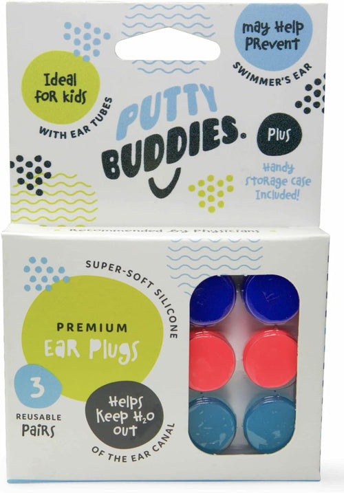 Putty Buddies™ Original Swimming Ear Plugs for Kids (3 Pair Pack)