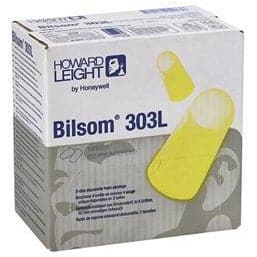 Box - Howard Leight Bilsom 303L Large Uncorded Ear Plugs (200 Pairs | 10 Pairs/Polybag | SLC80 22dB, Class 4)