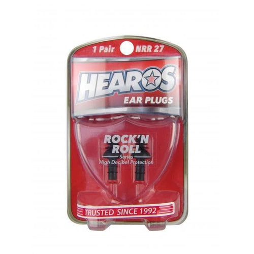 Hearos Rock 'N Roll Ear Plugs (NRR 27 | 1 Pair w/ Carry Case)