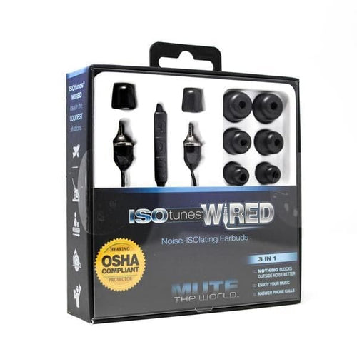 ISOtunes WIRED Noise Isolating Earbuds (NRR 29)