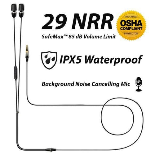 ISOtunes WIRED Noise Isolating Earbuds (NRR 29)