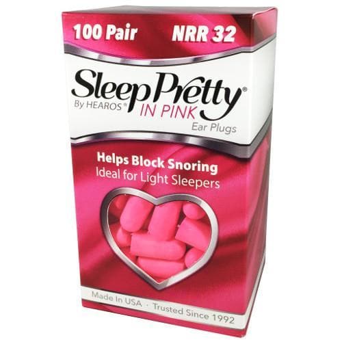 Hearos Sleep Pretty in Pink Ear Plugs (NRR 32 | 100 Pairs)