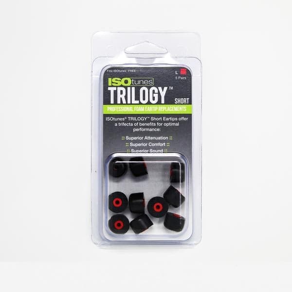 ISOtunes TRILOGY™ Foam Replacement Short Tips for ISOtunes FREE (5 pairs)