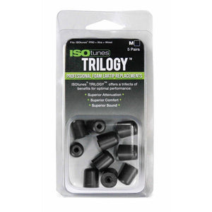 ISOtunes TRILOGY™ Foam Replacement Tips (5 pairs)