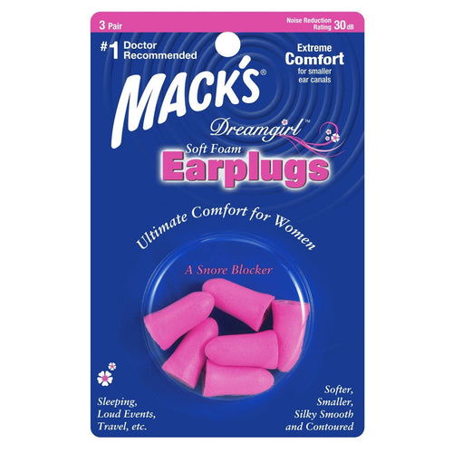 Macks Dreamgirl Soft Foam Ear Plugs (NRR 30 | 3 Pairs)