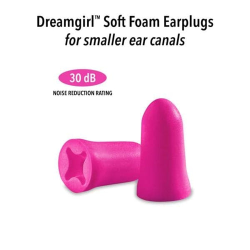 Macks Dreamgirl Soft Foam Ear Plugs (NRR 30 | 10 Pairs w/ Carry Case)