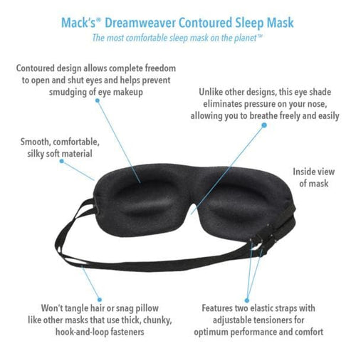 Macks Dreamweaver Contoured Sleep Mask w/ Ear Plugs