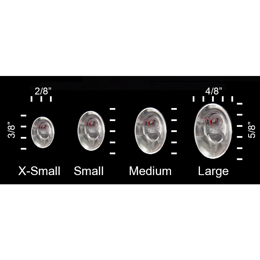 EARasers Musician's Hi-Fi Earplugs Sizes