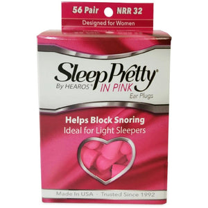 Hearos Sleep Pretty in Pink Ear Plugs (NRR 32 | 56 Pairs)