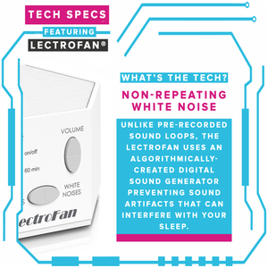 LectroFan® Digital Fan and White Noise Machine (240V)