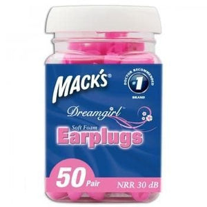 Macks Dreamgirl Soft Foam Ear Plugs (NRR 30 | Bottle of 50 Pairs)