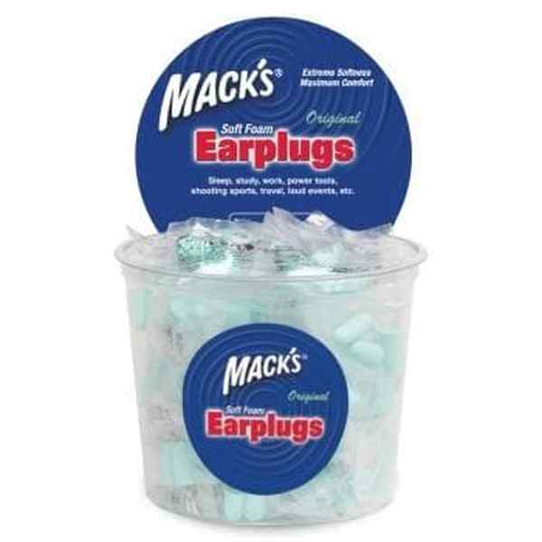 Macks Original Soft Foam Ear Plugs (NRR 32 | Tub of 100 Pairs)