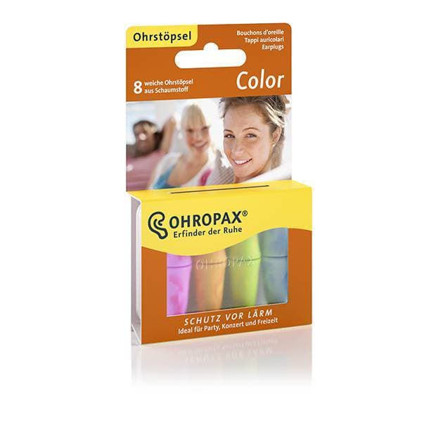 Ohropax COLOR Foam Ear Plugs (4 pairs w/ carry case)