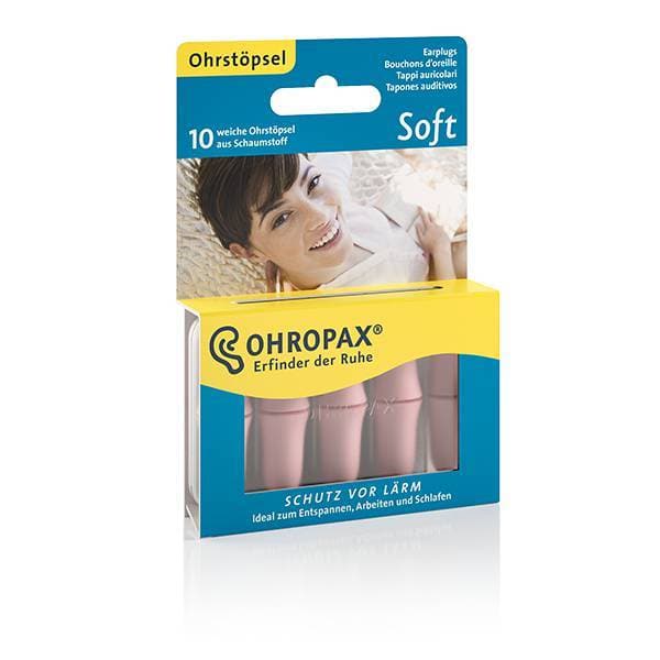 Ohropax Soft Foam Ear Plugs (5 pairs w/ carry case)