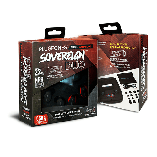 Plugfones SOVEREIGN DUO Bluetooth Earplugs + Earphones