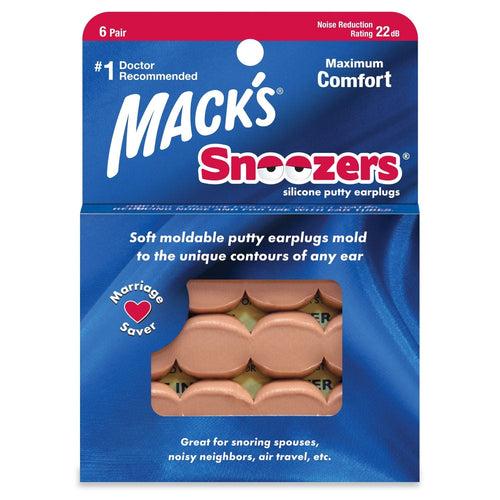 Macks Snoozers™ Moldable Silicone Putty Ear Plugs (NRR 22 | 6 Pairs)